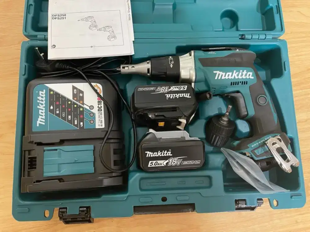 Makita DFS251 mesin bor obeng drywall elektrik tools second