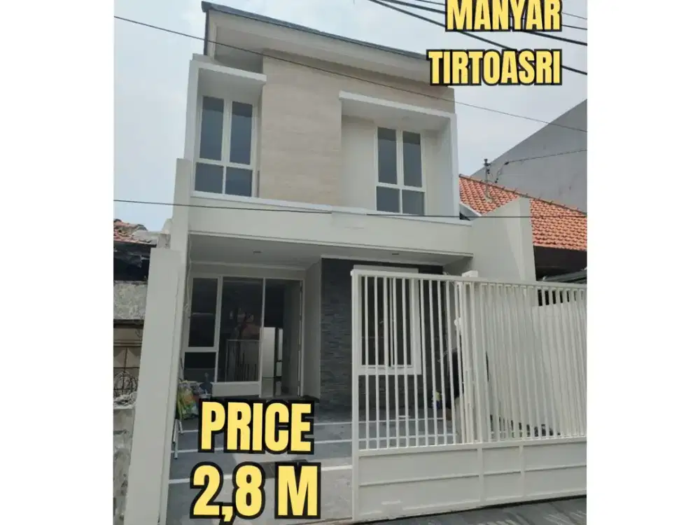 ‼️TERMURAH MANYAR‼️RUMAH BARU GRESS MANYAR TIRTOASRI SURABAYA TIMUR. DEKAT KLAMPIS, SEMOLOWARU, NGINDEN, DHARMAHUSADA, GALAXY MALL, Dsb