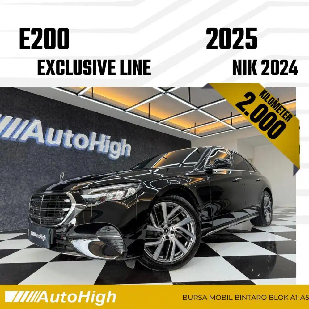 DP10% [Km2.000] E200 Exclusive 2024 Black Reg 2025 #AUTOHIGH