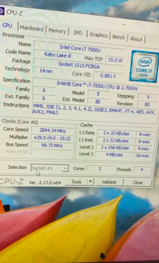 Di Jual Laptop Fujitsu CORE i7 Gen.7