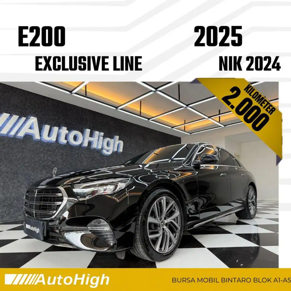 DP10% [Km2.000] E200 Exclusive 2024 Black Reg 2025 #AUTOHIGH