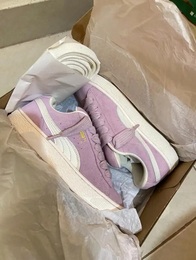 PRELOVED SEPATU PUMA SUEDE XL LILAC