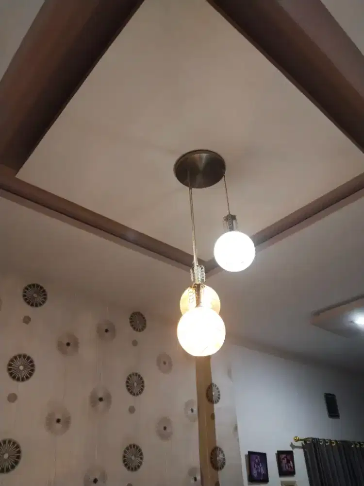 Lampu hias ruang tamu 3 bola set
