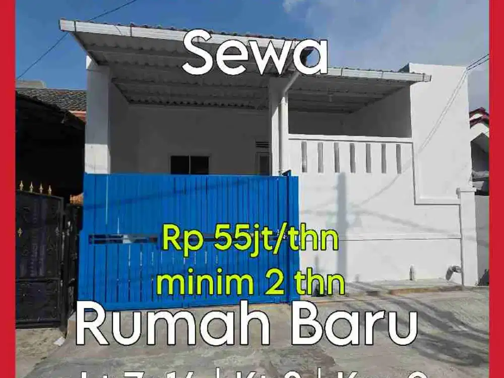Wilson Disewakan rumah baru uk 7x14 di poris indah