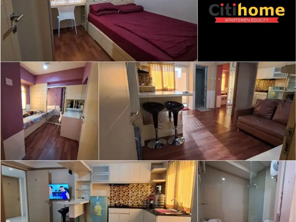 menyewakan apartemen educity 2br bulanan bycitihome