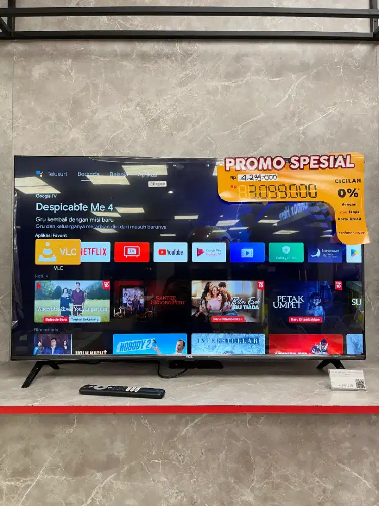 TCL TV UHD DolbyAudio GoogleVoice FREE UP TO 2X CICILAN