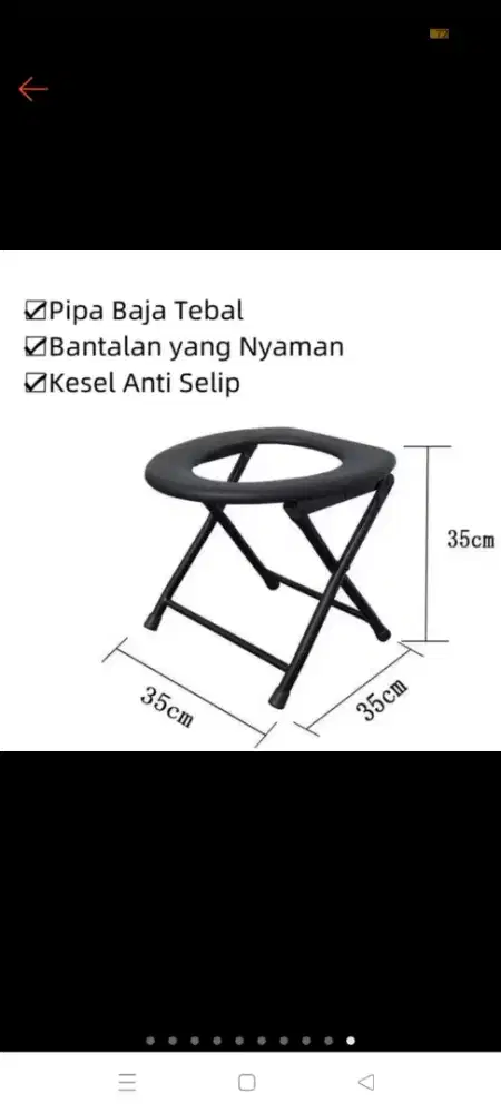 Kursi Toilet Lipat Untuk Orang Tua ata Ibu Hamil