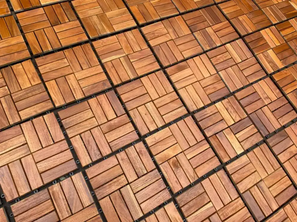 Decking tile kayu jati asli