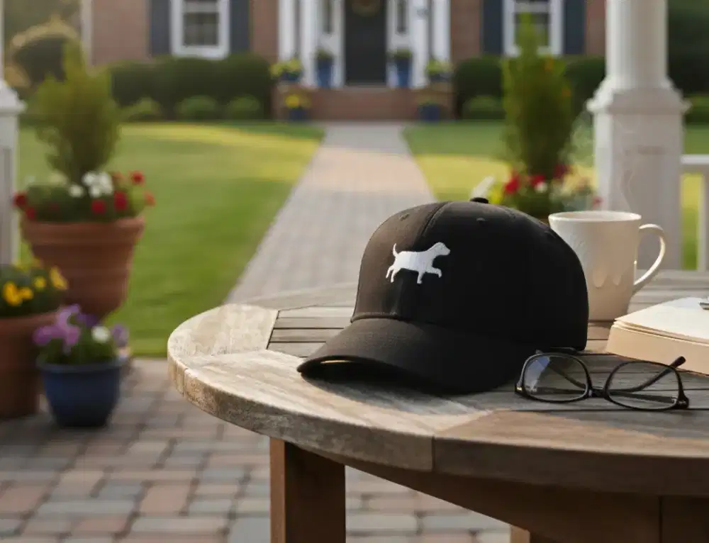 Topi Logo Anjing Anvil Original Second Warna Hitam, Topi DOG LOVERS