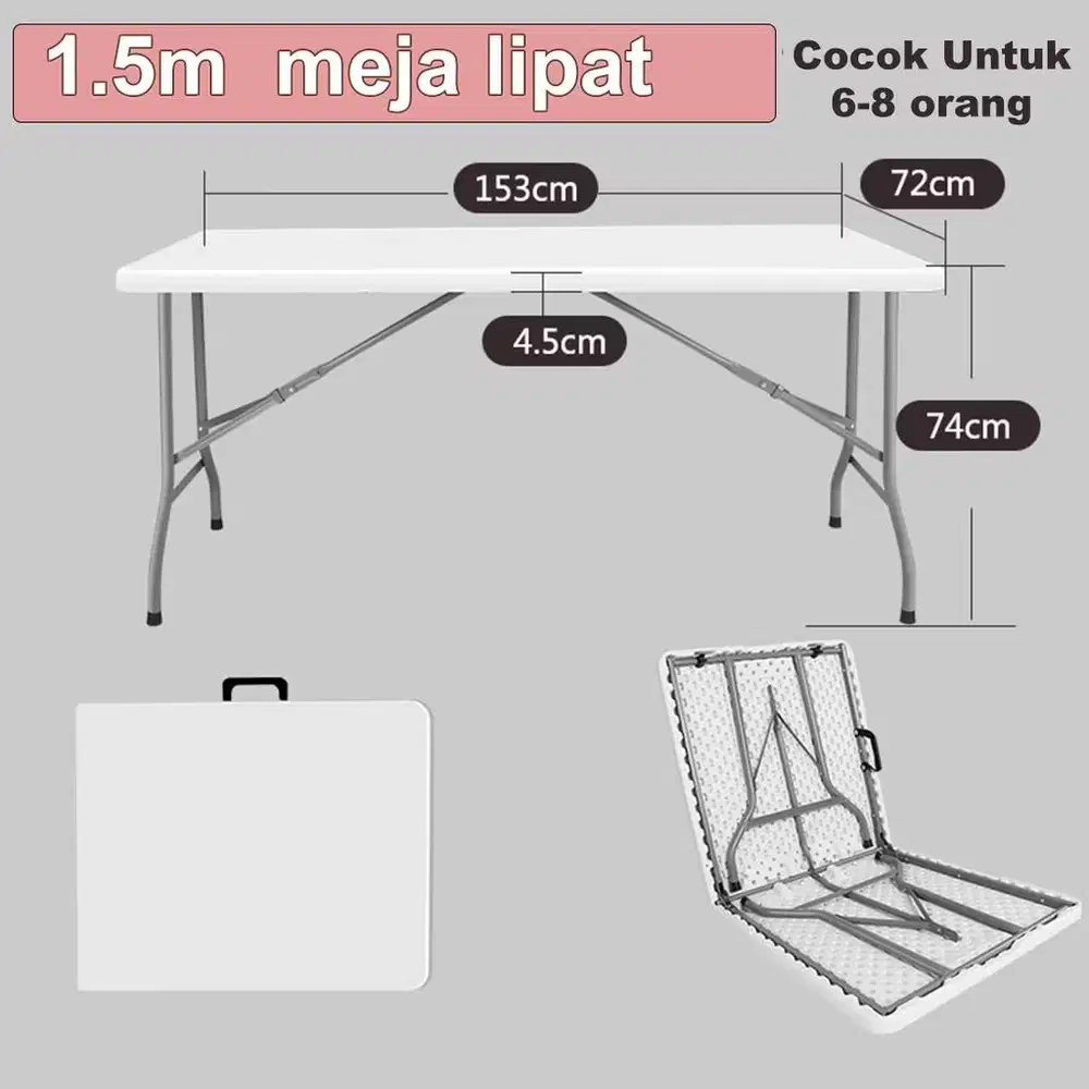 Meja lipat 4pcs