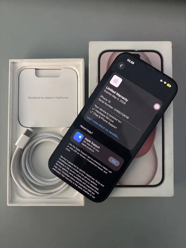 Apple Iphone 15 Black Ibox Fullset Garansi s/d MEI 2026