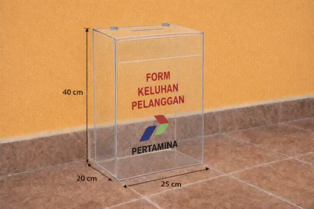 Kotak Saran Bahan Ackrylick Standar Resmi SPBU