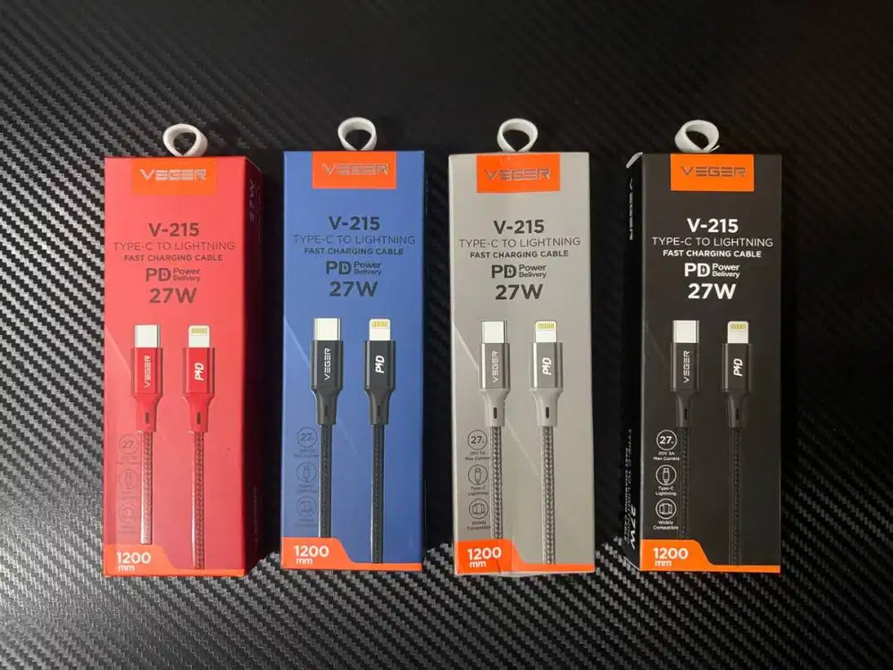Kabel Data Veger Fast Charging Lightning TO Type C 27W PD