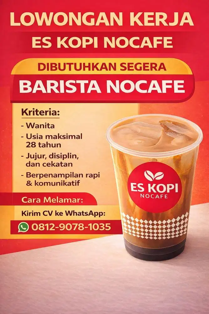 Lowongan kerja barista