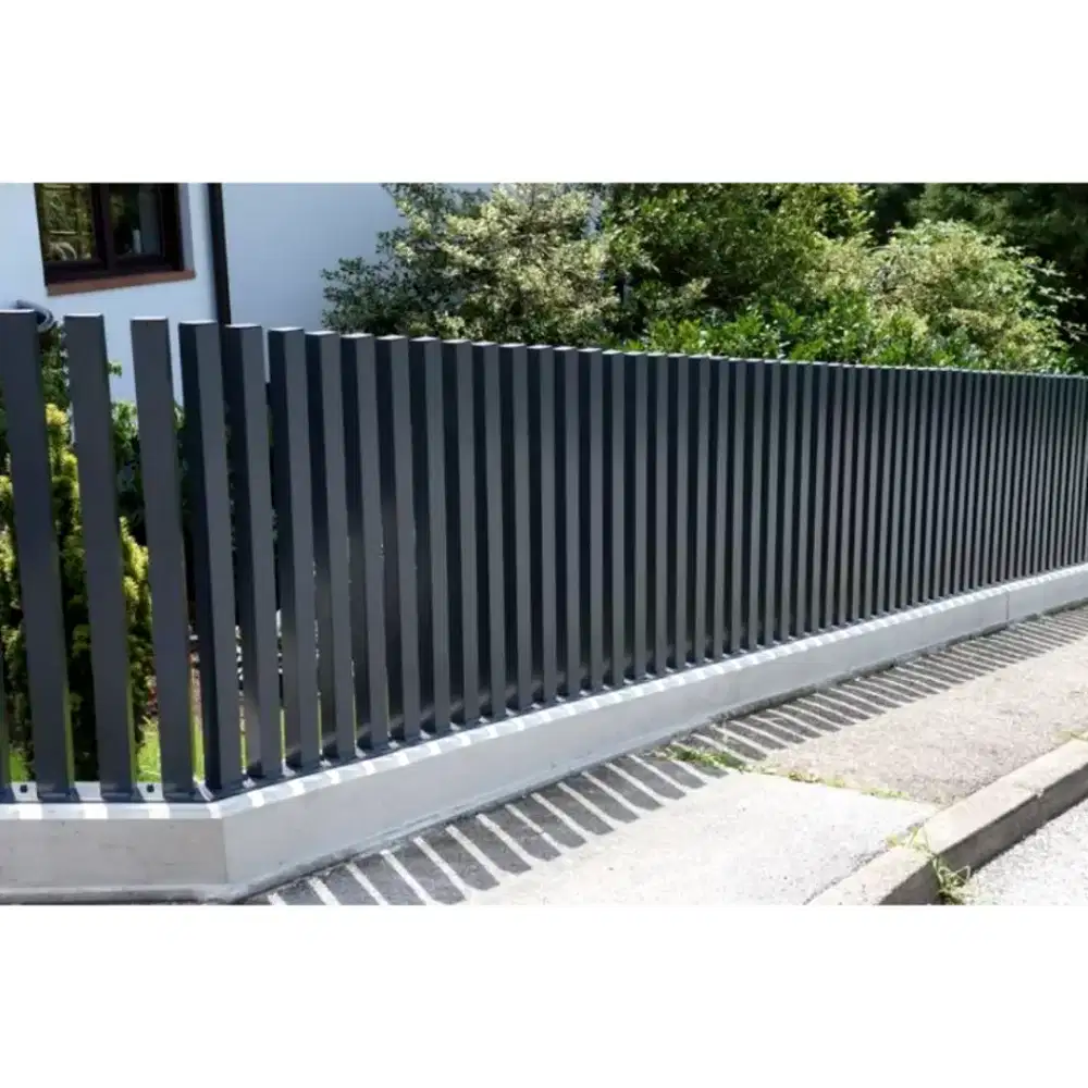 Pagar rumah minimalis modern bahan besi hollo galvanis