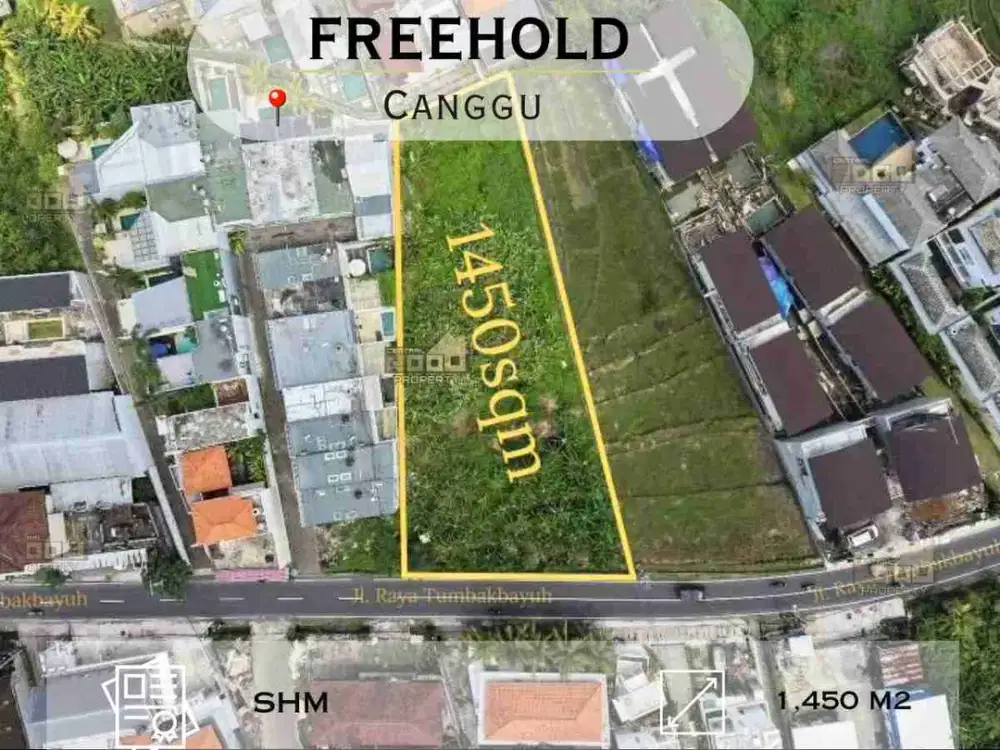 Dijual Tanah Komersil Zona Pink Di Canggu Bali