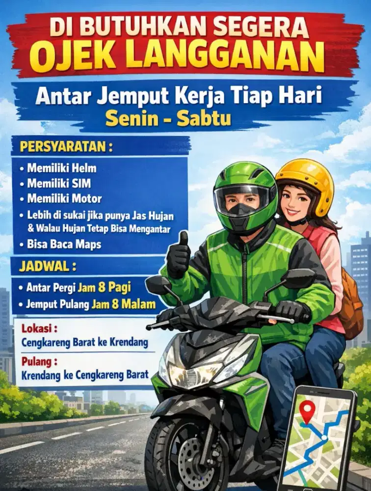 DI BUTUHKAN DRIVER LANGGANAN