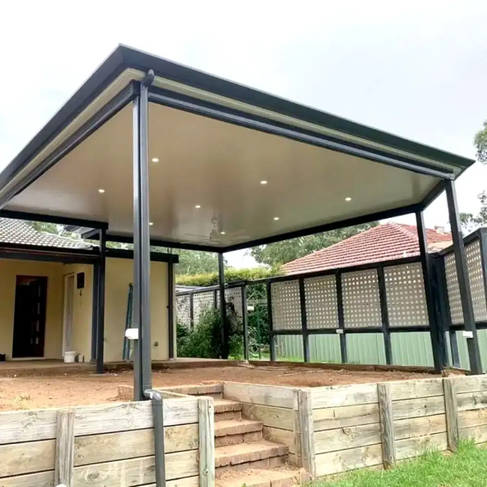 Kanopi atap alderon plafon pvc rangka hollo galvanis