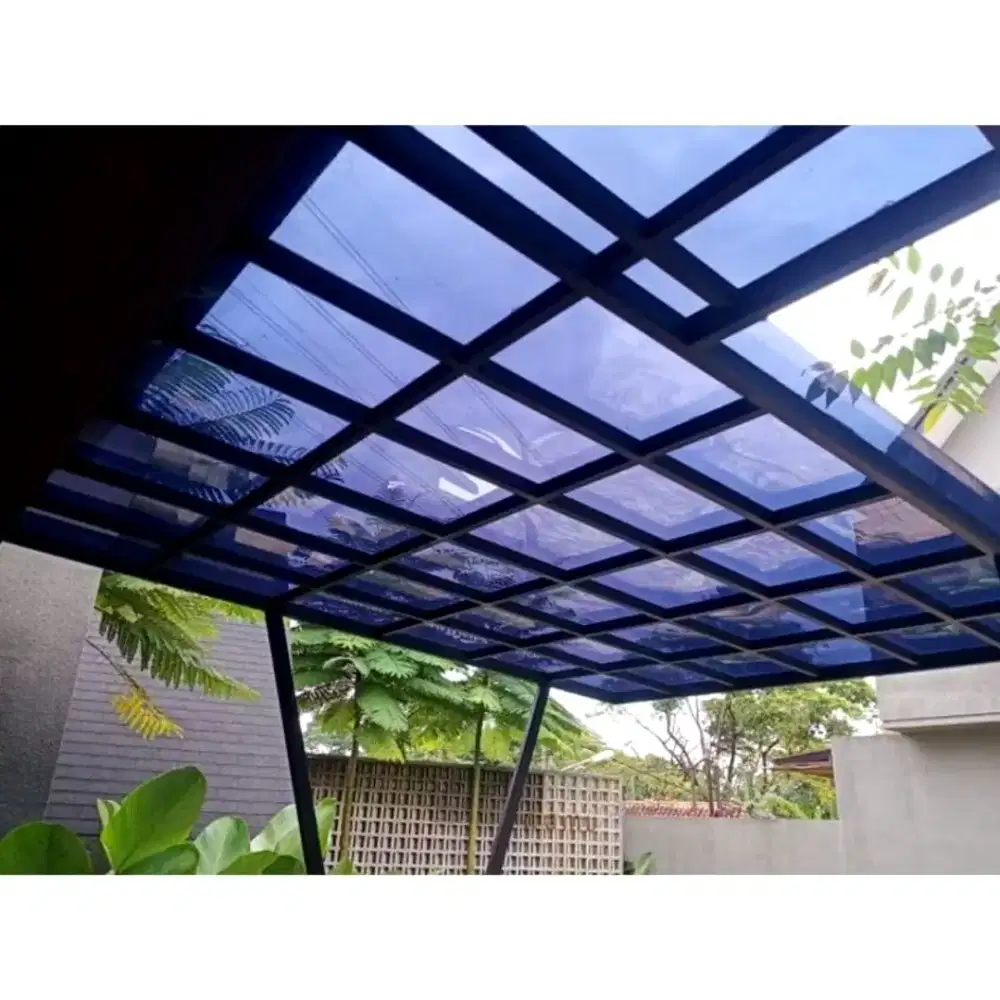 Kanopi solarflat solar clear rangka hollo galvanis