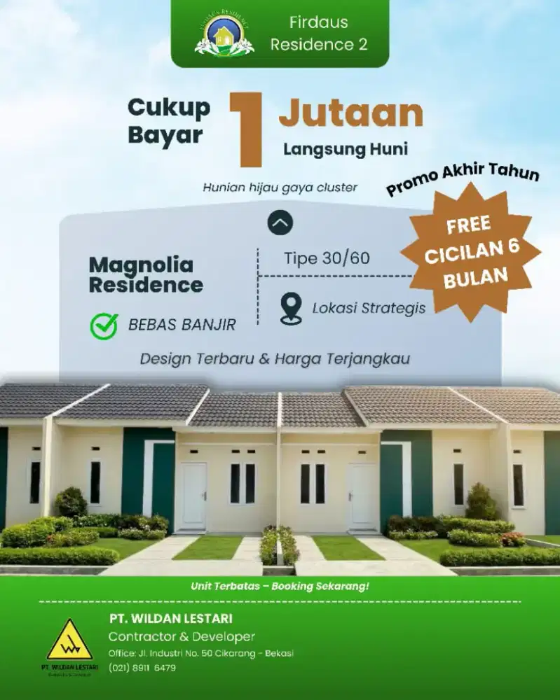 Hunian Nyaman Bergaya Cluster