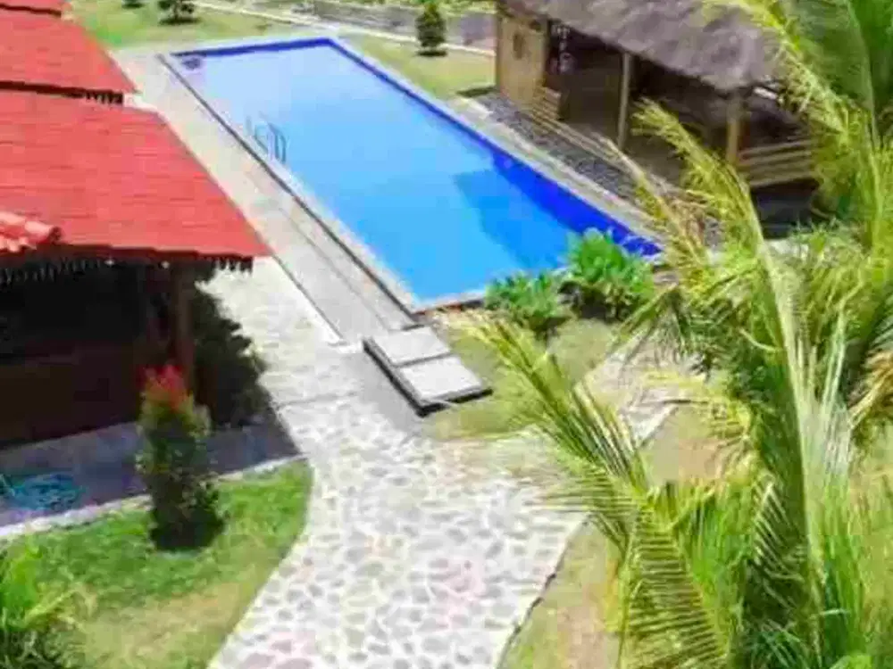 Dijual Villa dan Rumah induk di Bandongan Magelang dengan View Gunung dan Persawahan