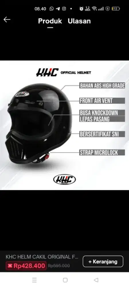 Helm Cakil KHC original size M