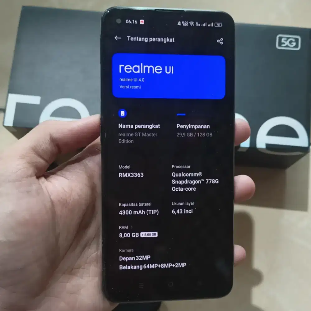 Realme GT Master Edition RAM 8GB