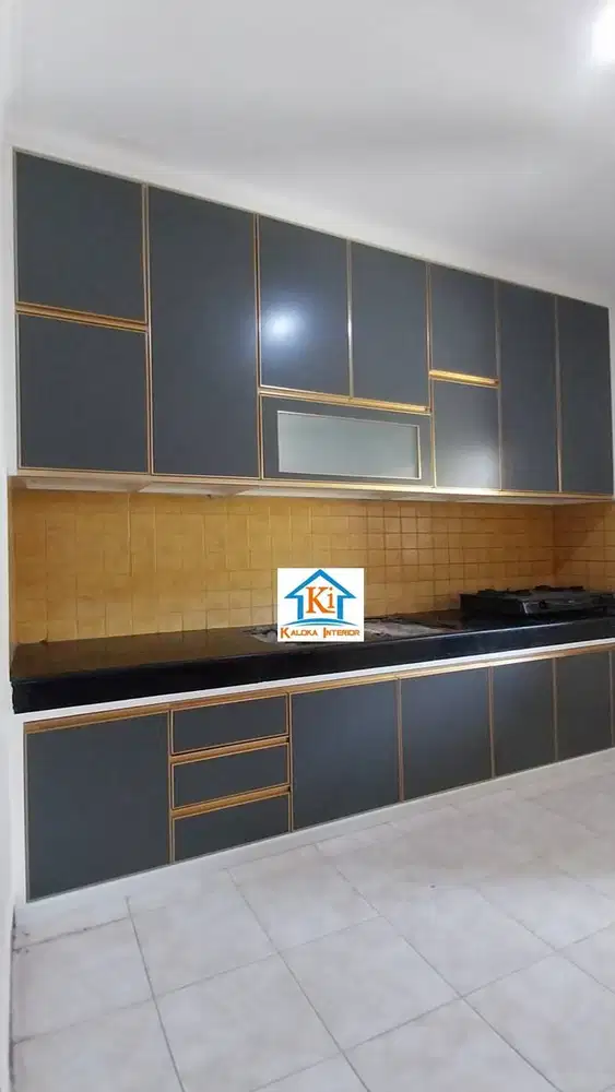 Jasa Bikin Kitchen Set Minimalis Aluminium Surabaya, Kaloka Interior |