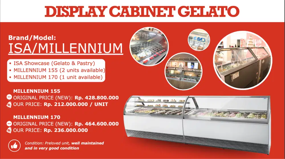 Ice cream/Gelato Showcase ISA Millennium