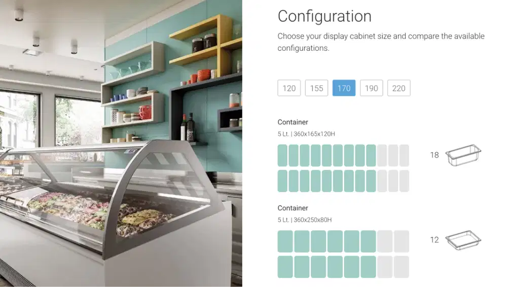 Ice cream/Gelato Showcase ISA Millennium