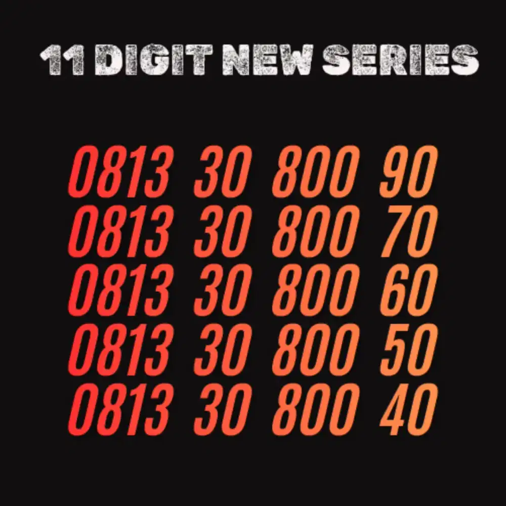 NOMOR CANTIK SIMPATI 11 DIGIT NEW SERIES KARTU PERDANA TELKOMSEL