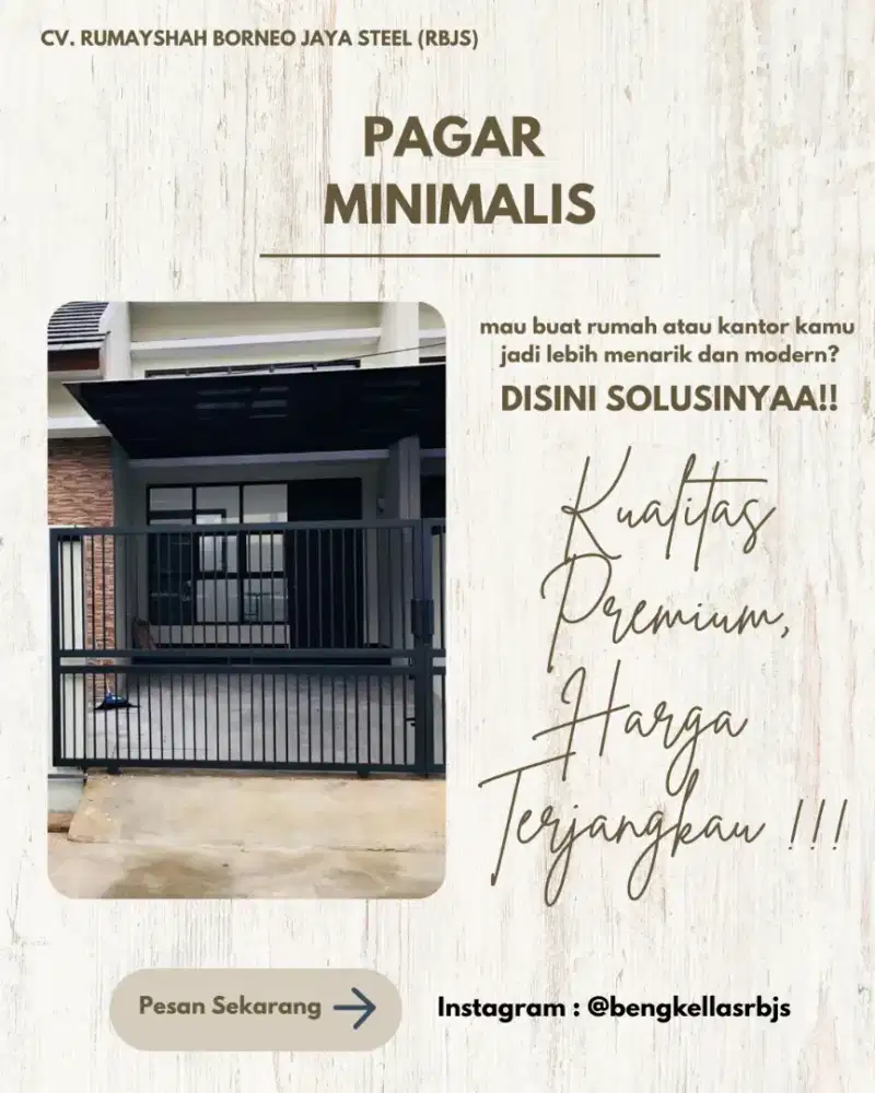 PAGAR MINIMALIS MEWAH