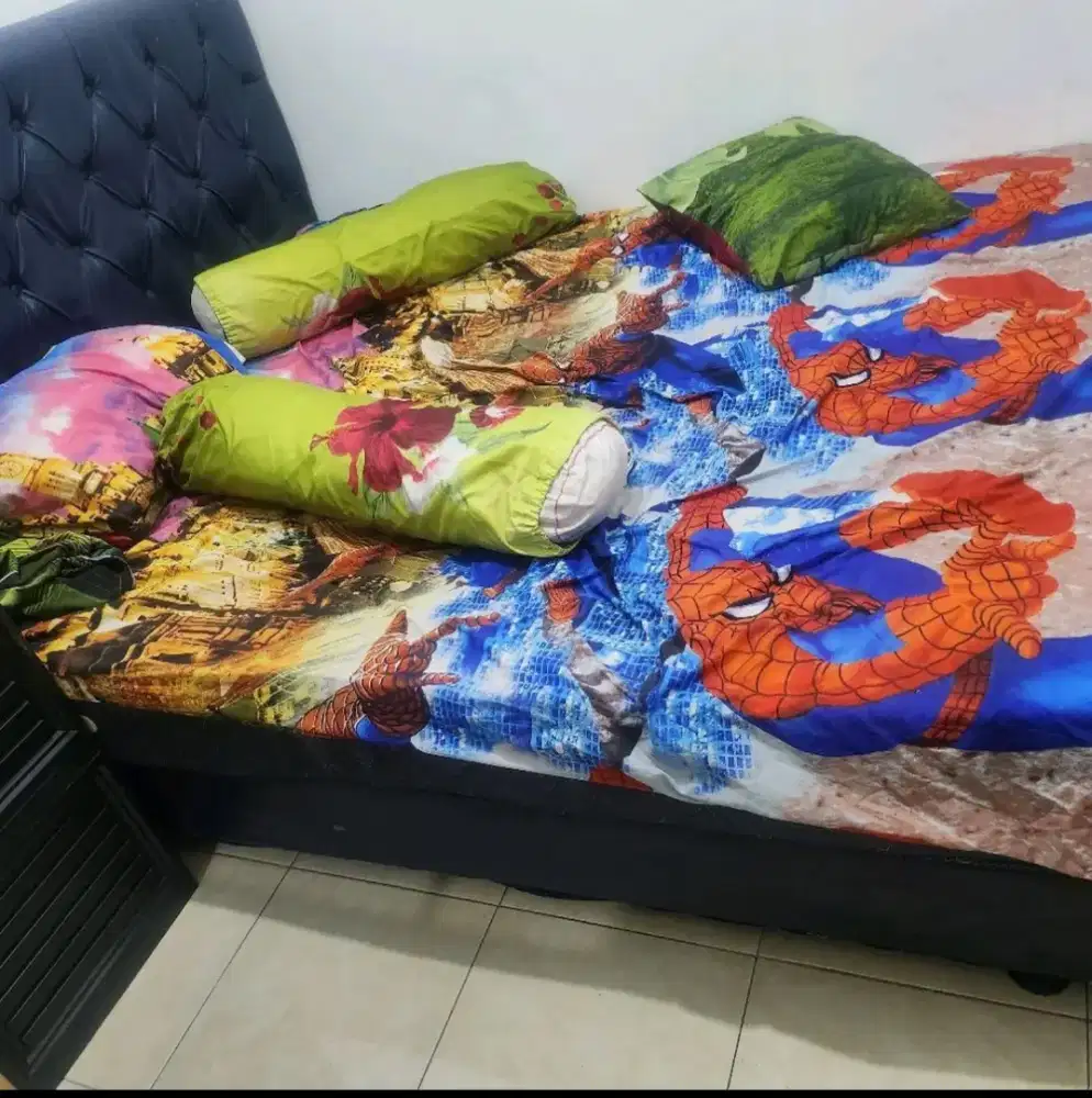 Queen size bed set 160/200 solid base