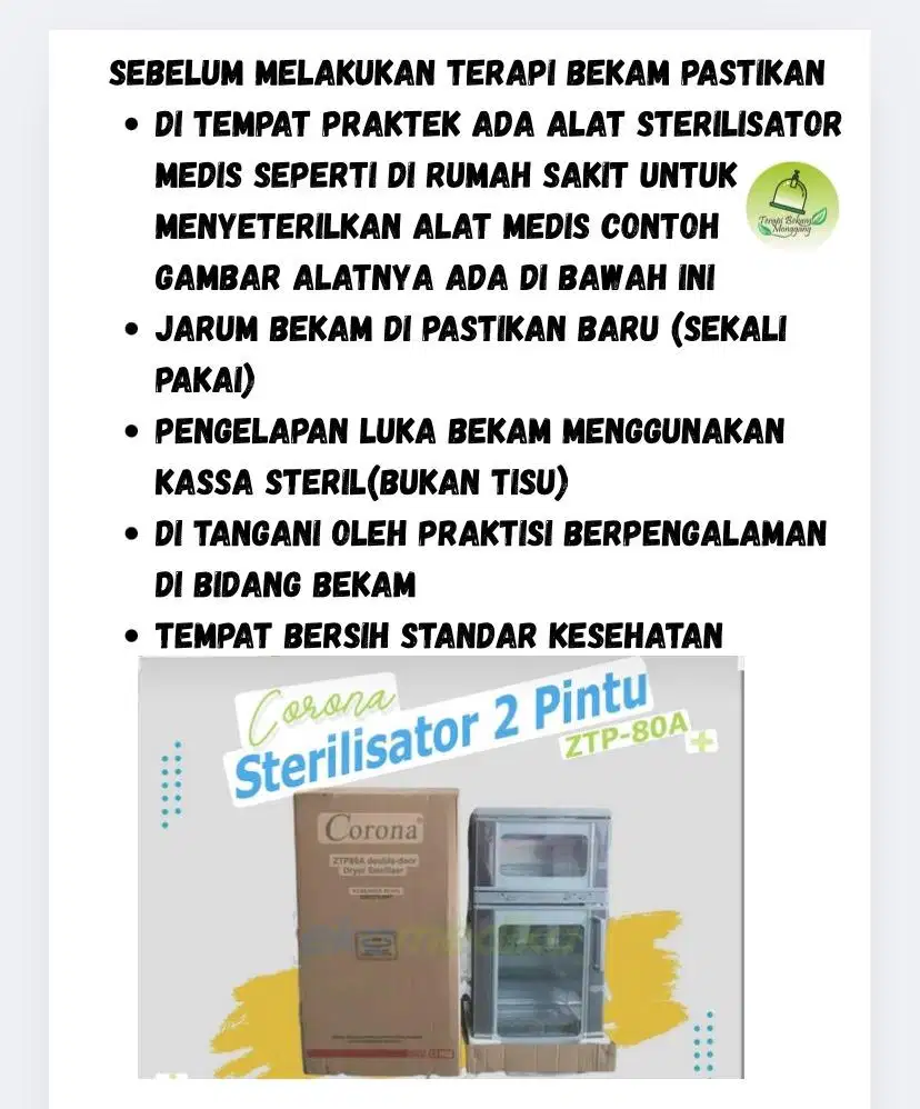 Bekam bekam terapi bekam medis steril higenis