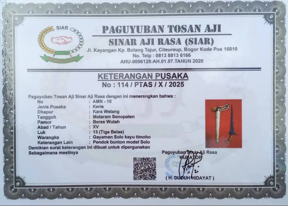 Keris Kara Welang Asli Dan Tua Era Kerajaan Mataram Senopaten Kuno