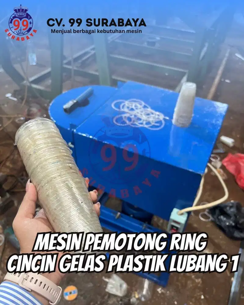 Mesin Pemotong Ring Gelas Plastik berbagai minuman Lubang 1