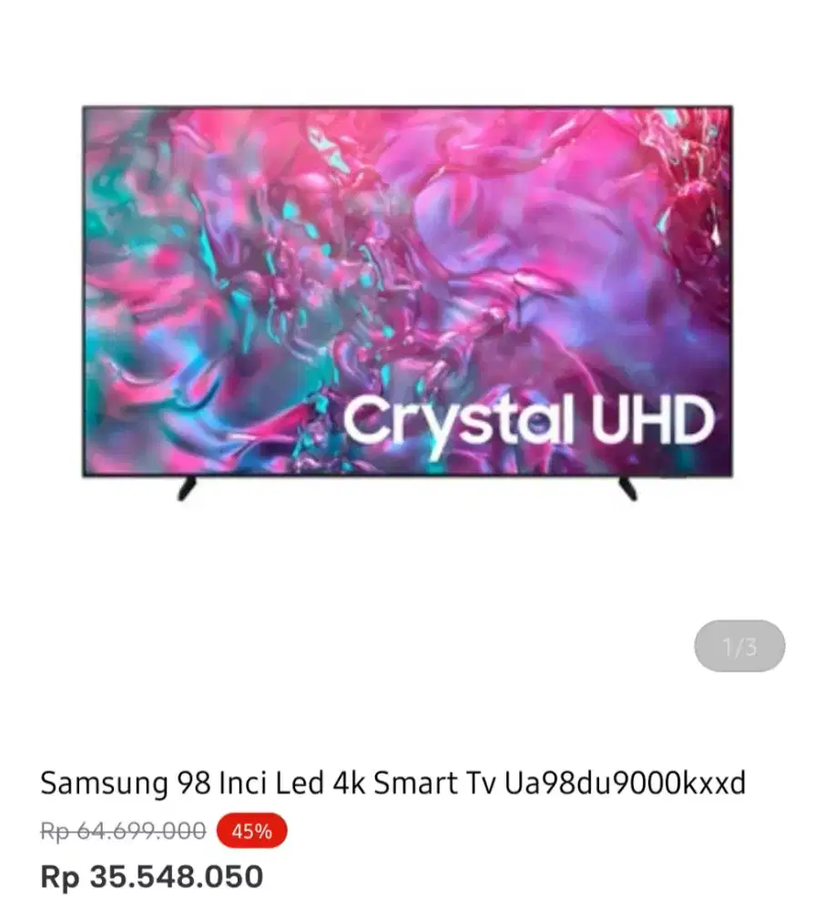 SAMSUNG SMART TV 4K 98 INCI
