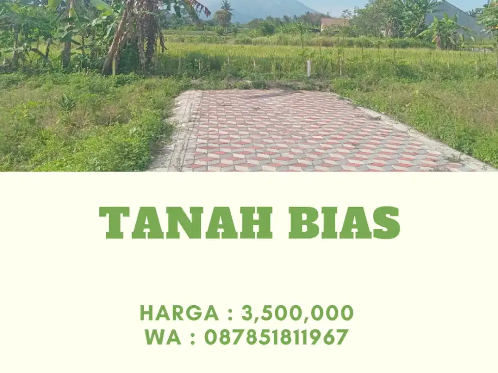 Tanah Jogja 2 Menit SD Bias Kaliurang SHM Pekarangan