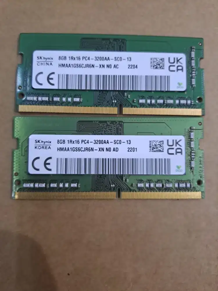 Ram laptop sodimm 8gb ddr4 3200