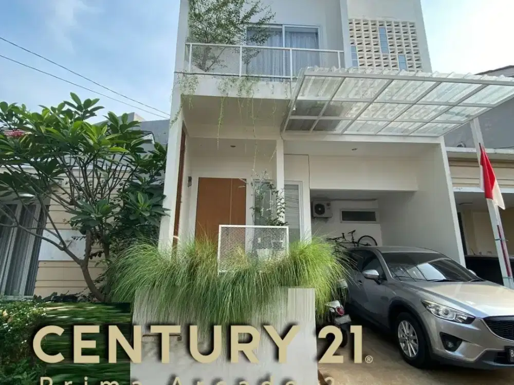 Rumah modern minimalis design mezanine di pondok aren pr 13425