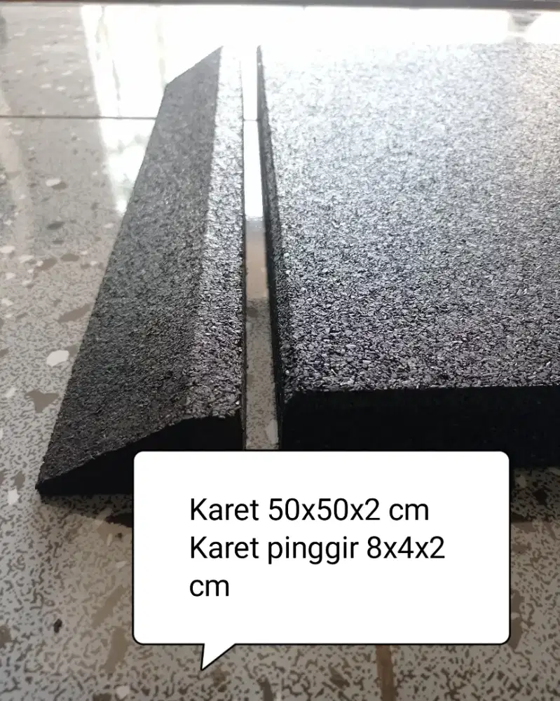 Karet sudut,Ramp Rubber Tile Flooring  2x2x5 cm 2x4x8 cm panjang 50 cm