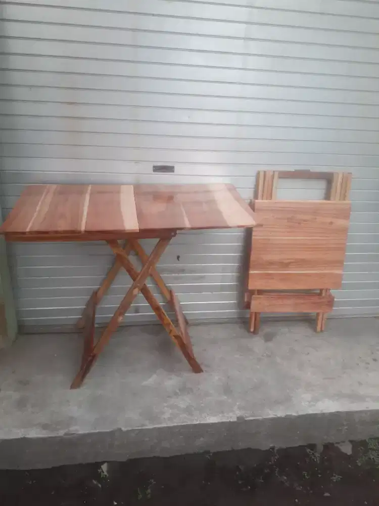 Meja lipat kayu bisa cod
