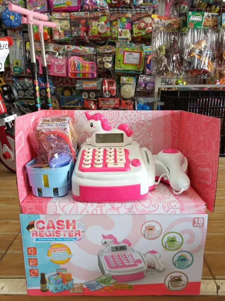 mainan anak cash register premium kalkulator
