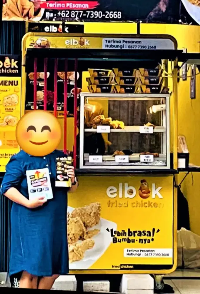 Paket gerobak jualan bekas fried chicken