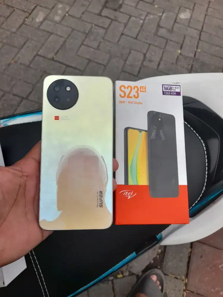 Itel S23 ram 8/128gb lengkap mulus normal dan segel