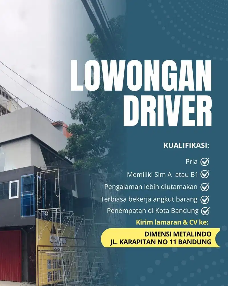 Lowongan kerja driver