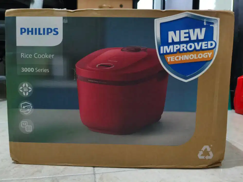 Baru & Segel!! Philips Rice Cooker HD4712 - Merah.