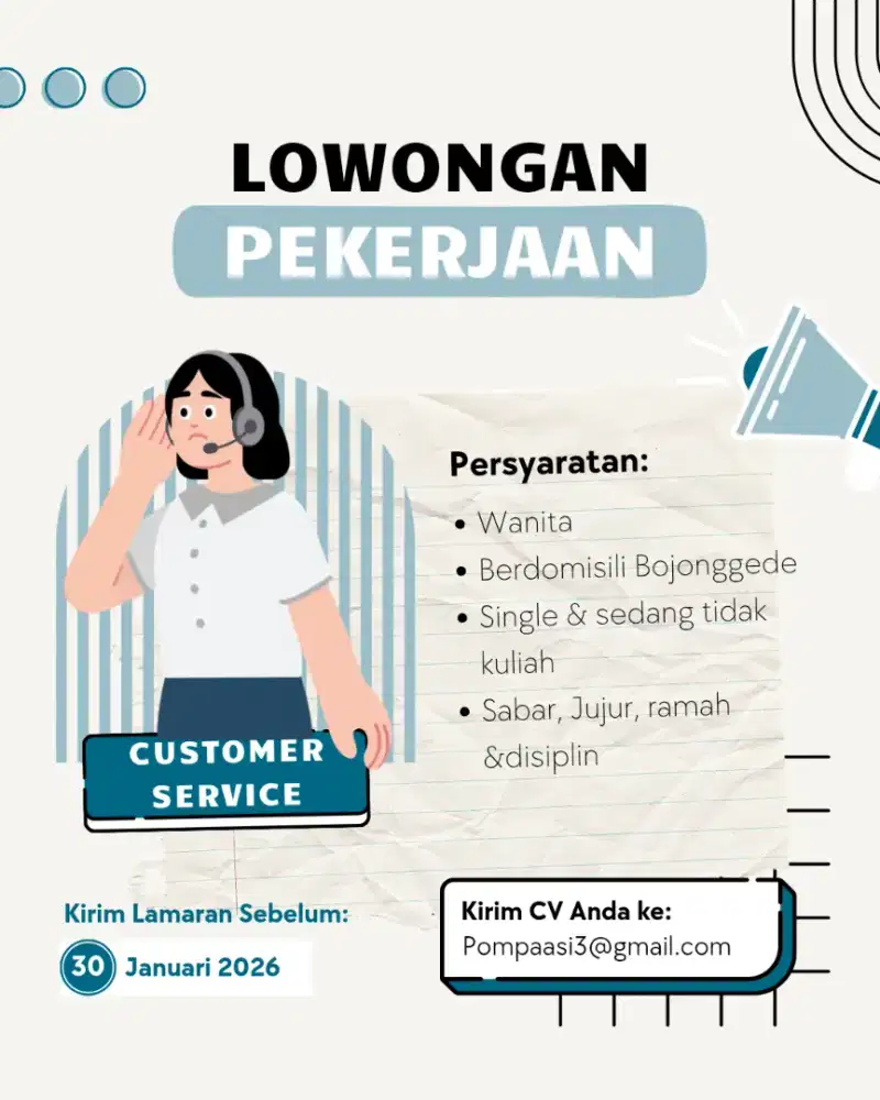 Lowongan Customer Service