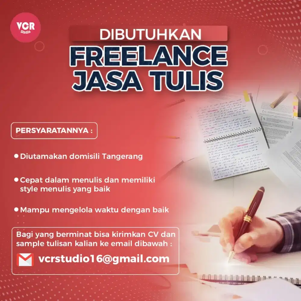 Lowongan freelance jasa tulis