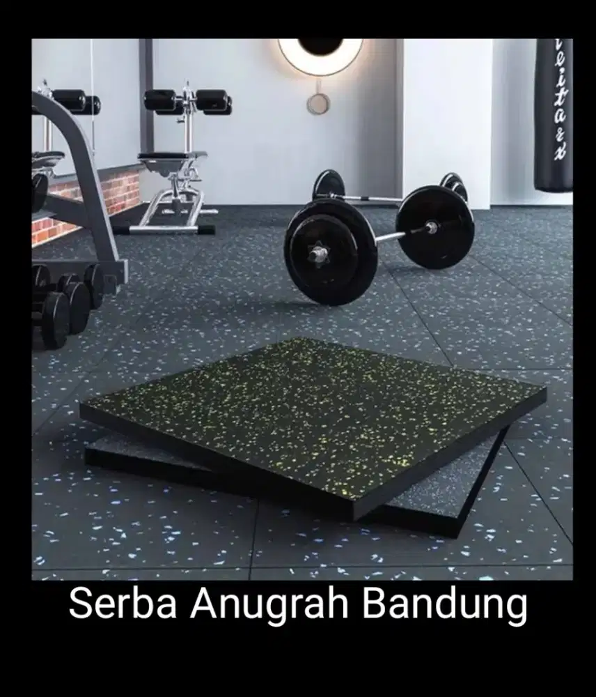 Karpet Karet Anti Slip Gym,Playground,Home Studio Prosional 50x50x4 cm